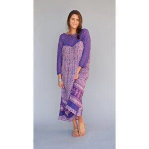 Blue Boehme Venice Beach Printed Maxi Dress or Duster Purple